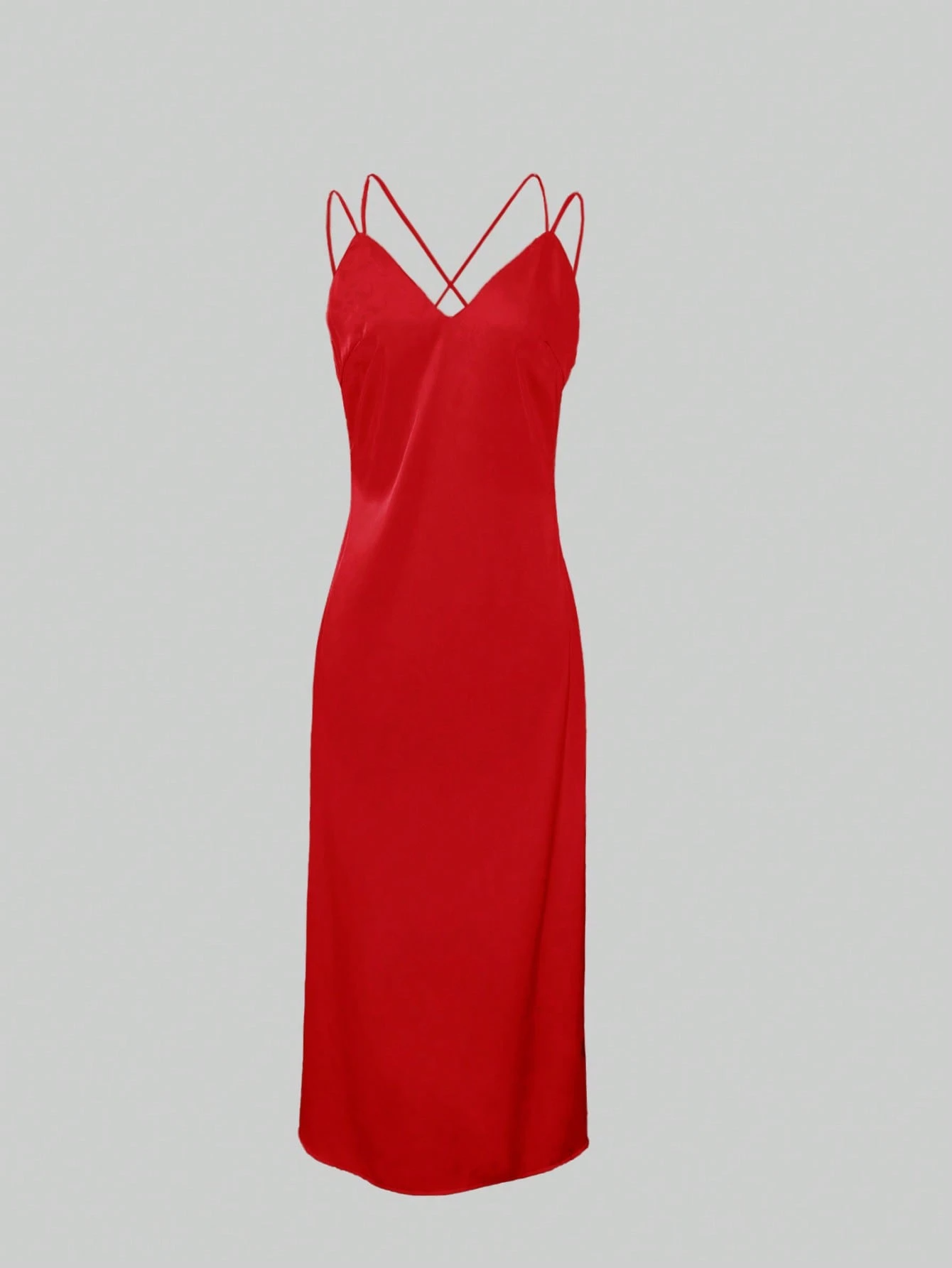 Vestido largo satinado