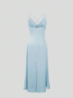 Vestido largo satinado