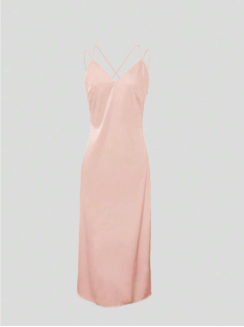 Vestido largo satinado